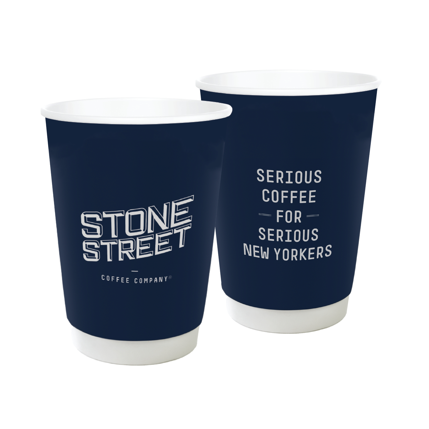 12 oz Stone Street Blue Hot Cup