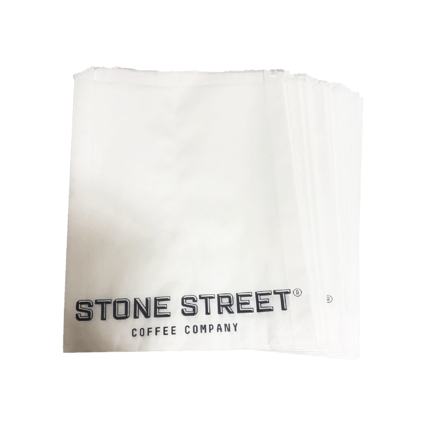 Stone Street branded white bags - 1000 units per case