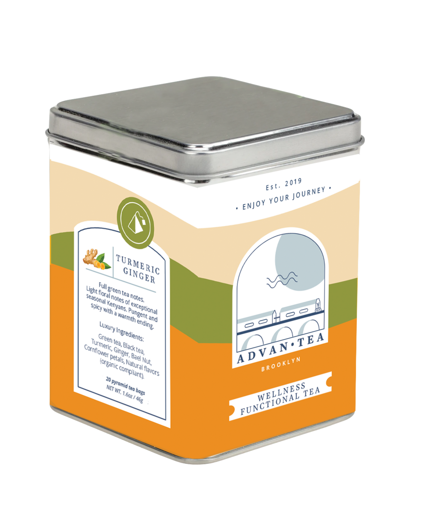Turmeric Ginger Tea Bags – Advan Tea - 4 Pack
